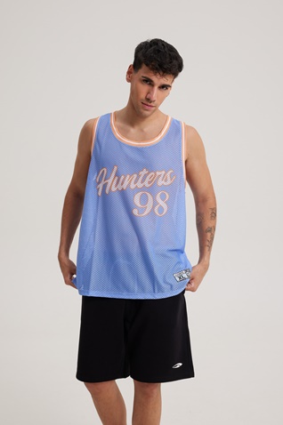 BLUE HUNTER-Ανδρική αμάνικη μπλούζα BLUE HUNTER 001020209 JERSEY TANK μπλε