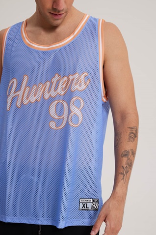 BLUE HUNTER-Ανδρική αμάνικη μπλούζα BLUE HUNTER 001020209 JERSEY TANK μπλε