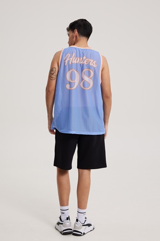 BLUE HUNTER-Ανδρική αμάνικη μπλούζα BLUE HUNTER 001020209 JERSEY TANK μπλε