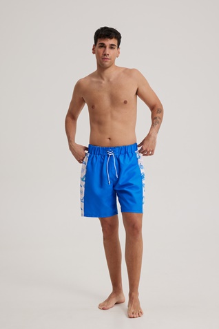 BLUE HUNTER-Ανδρικό μαγιό σορτς BLUE HUNTER 001250200 BANDANA TRUNK μπλε