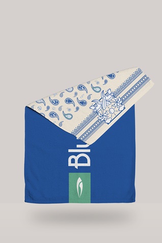 BLUE HUNTER-Πετσέτα παραλίας BLUE HUNTER 003450200 TOWEL BANDANA μπλε