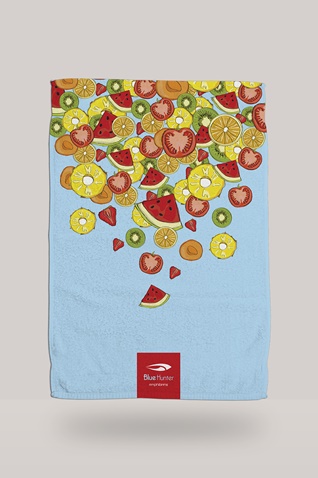 BLUE HUNTER-Πετσέτα παραλίας BLUE HUNTER 003450400 TOWEL FRUITSALAD κόκκινη