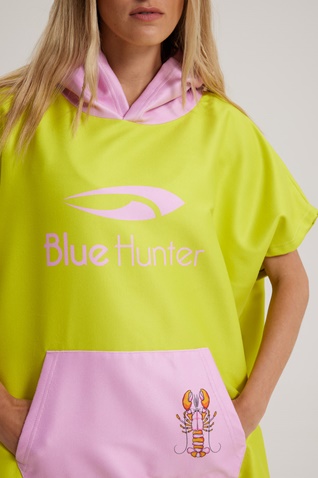 BLUE HUNTER-Unisex πόντσο παραλίας BLUE HUNTER 003430500 PONCHO LOBSTER πράσινο