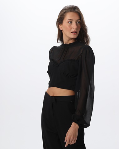 ATTRATTIVO-Γυναικείο cropped top ATTRATTIVO 9917721 μαύρο