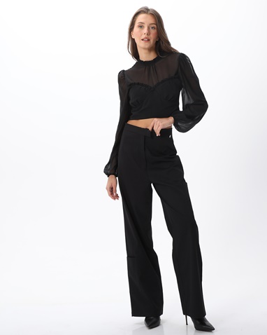 ATTRATTIVO-Γυναικείο cropped top ATTRATTIVO 9917721 μαύρο