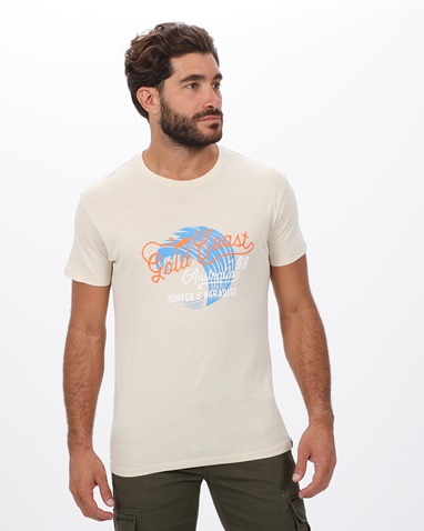 VAN HIPSTER-Ανδρικό t-shirt VAN HIPSTER72166 εκρού