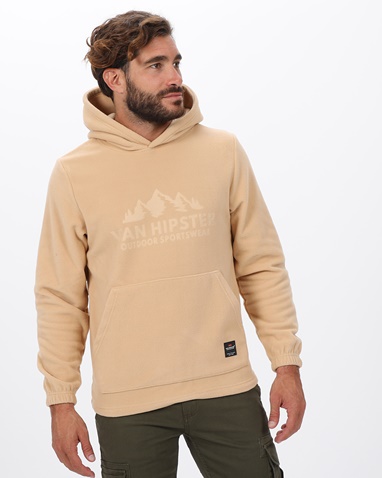 VAN HIPSTER-Ανδρική fleece μπλούζα VAN HIPSTER 72149 μπεζ