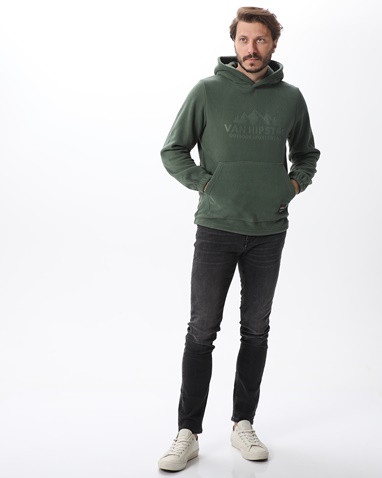 VAN HIPSTER-Ανδρική fleece μπλούζα VAN HIPSTER 72149 χακί