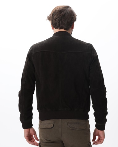 DIRTY LAUNDRY-Ανδρικό bomber suede jacket DIRTY LAUNDRY  DLMLJ03W22 καφέ