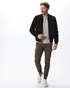 DIRTY LAUNDRY-Ανδρικό bomber suede jacket DIRTY LAUNDRY  DLMLJ03W22 καφέ