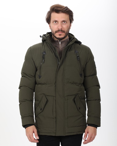 VAN HIPSTER-Ανδρικό παρκά puffer μπουφάν VAN HIPSTER 72092 χακί