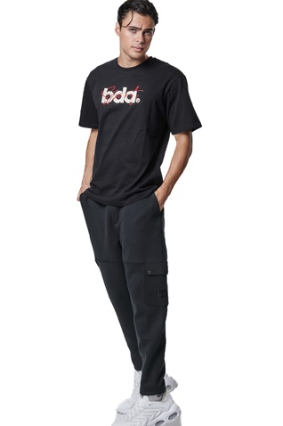 BODY ACTION-Ανδρικό t-shirt BODY ACTION 053432-01 μαύρο