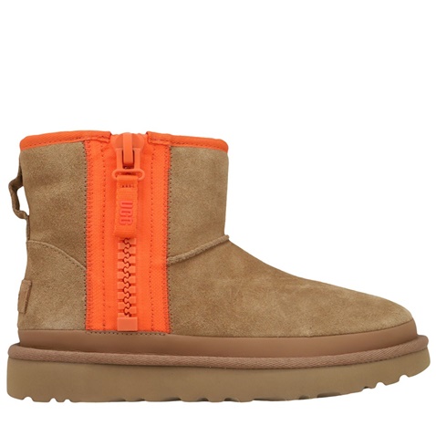 UGG AUSTRALIA-Γυναικεία μποτάκια UGG 1144034 Classic Mini Zipper καφέ