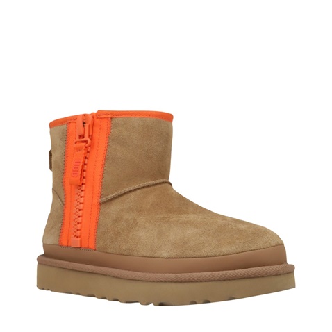 UGG AUSTRALIA-Γυναικεία μποτάκια UGG 1144034 Classic Mini Zipper καφέ