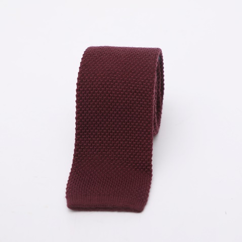 NAVY & GREEN-Ανδρική πλεκτή γραβάτα NAVY & GREEN μπορντό