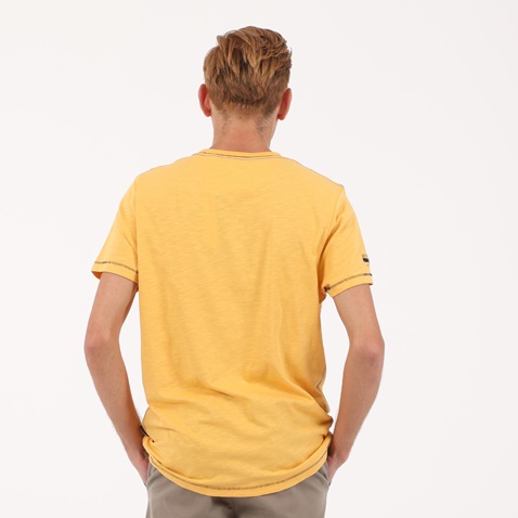 NAVY & GREEN-Ανδρικό t-shirt NAVY & GREEN κίτρινο 