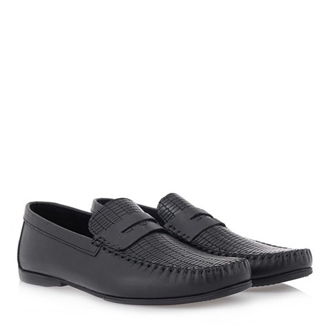 GIOVANNI MORELLI-Ανδρικά παπούτσια loafers GIOVANNI MORELLI O572A4041 μαύρα