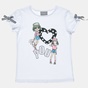 ALOUETTE-Παιδική κοντομάνικη μπλούζα ALOUETTE λευκή