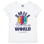 SMILEY-Παιδικό σετ από μπλούζα και σορτς SMILEY λευκό μπλε