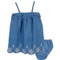 ALOUETTE-Βρεφικό σετ από φόρεμα και εσώρουχο ALOUETTE μπλε denim