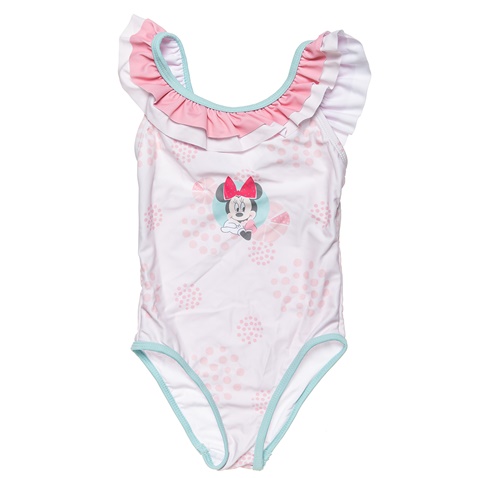 DISNEY-Παιδικό ολόσωμο μαγιό ALOUETTE  Disney Minnie Mouse D92485 λευκό ροζ