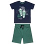 ALOUETTE-Παιδικό σετ από μπλούζα και βερμούδα FIVE STAR ALOUETTE μπλε πράσινη