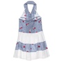 ALOUETTE-Παιδικό φόρεμα ALOUETTE λευκό μπλε