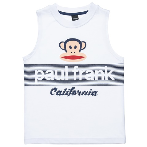 PAUL FRANK-Παιδική αμάνικη μπλούζα PAUL FRANK λευκή