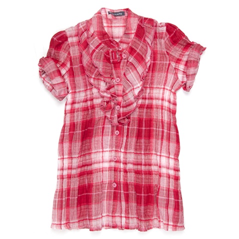 ALOUETTE-Παιδικό πουκάμισο ALOUETTE κόκκινο εκρού