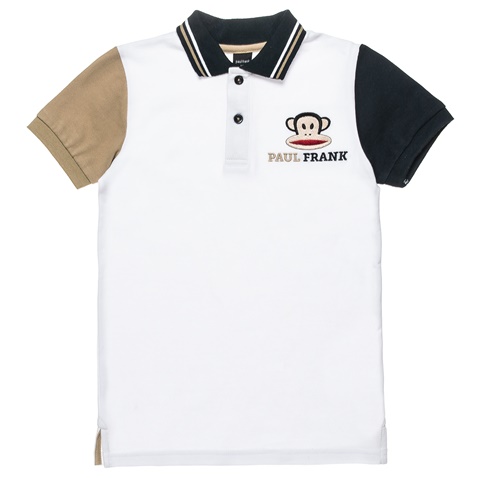 PAUL FRANK-Παιδική μπλούζα polo PAUL FRANK λευκή