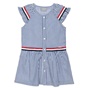 ALOUETTE-Παιδικό φόρεμα ALOUETTE ριγέ λευκό μπλε
