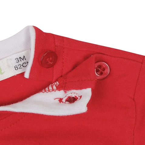 ALOUETTE-Βρεφικό σετ από μπλούζα και jean σαλοπέτα σορτς ALOUETTE κόκκινη μπλε
