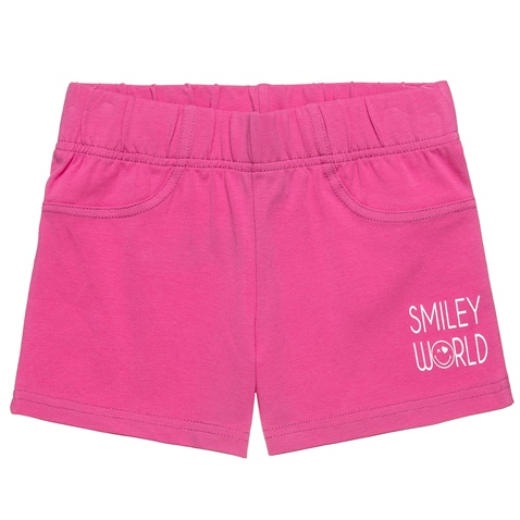SMILEY-Παιδικό σετ από μπλούζα σορτς και κορδέλα SMILEY λευκό ροζ