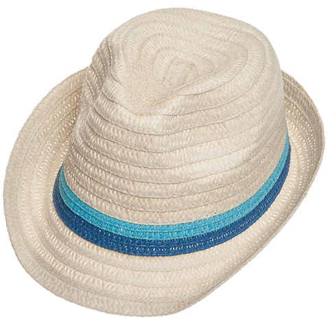 ALOUETTE-Παιδικό ψάθινο καπέλο ALOUETTE λευκό μπλε