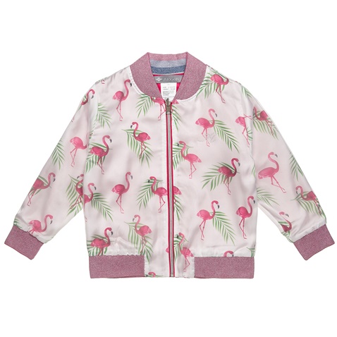 ALOUETTE-Παιδικό μπουφάν διπλής όψης ALOUETTE φούξια ροζ flamingo