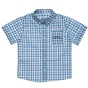 ALOUETTE-Παιδικό κοντομάνικο πουκάμισο ALOUETTE καρό πράσινο μπλε