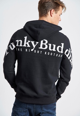 FUNKY BUDDHA-Aνδρική φούτερ μπλούζα FUNKY BUDDHA μαύρη 