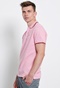FUNKY BUDDHA-Ανδρική κοντομάνικη polo μπλούζα FUNKY BUDDHA ροζ