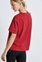 FUNKY BUDDHA-Γυναικείo t-shirt με στρας FUNKY BUDDHA κόκκινη
