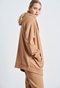 FUNKY BUDDHA-Γυναικεία oversized φούτερ ζακέτα FUNKY BUDDHA μπεζ