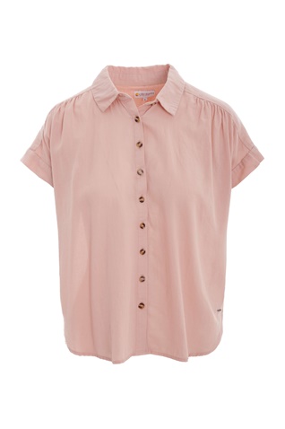 FUNKY BUDDHA-Γυναικείο πουκάμισο FUNKY BUDDHA ροζ