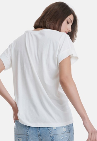 FUNKY BUDDHA-Γυναικεία t-shirt FUNKY BUDDHA λευκό