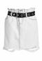 FUNKY BUDDHA-Γυναικεία jean mini φούστα FUNKY BUDDHA λευκή