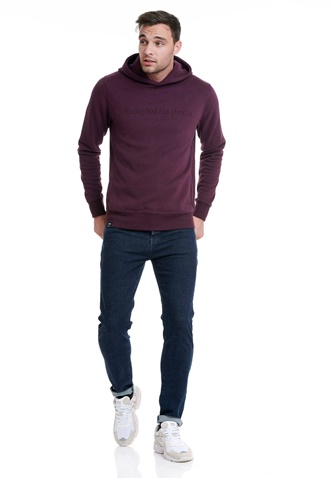FUNKY BUDDHA-Ανδρικό jean παντελόνι FUNKY BUDDHA  Loose Tapered Fit μπλε