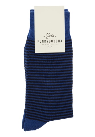 FUNKY BUDDHA-Ανδρικές κάλτσες FUNKY BUDDHA μπλε ριγέ