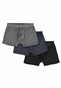 FUNKY BUDDHA-Ανδρικά εσώρουχα FUNKY BUDDHA 3-Pack Boxer Shorts μπλε γκρι μαύρο