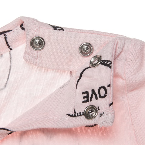 ALOUETTE-Παιδικό φόρεμα ALOUETTE ροζ με μοτίβο καρδιές
