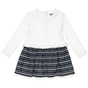 ALOUETTE-Παιδικό πλεκτό φόρεμα ALOUETTE λευκό μπλε