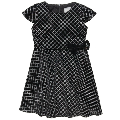 ALOUETTE-Παιδικό φόρεμα ALOUETTE μαύρο βελουτέ