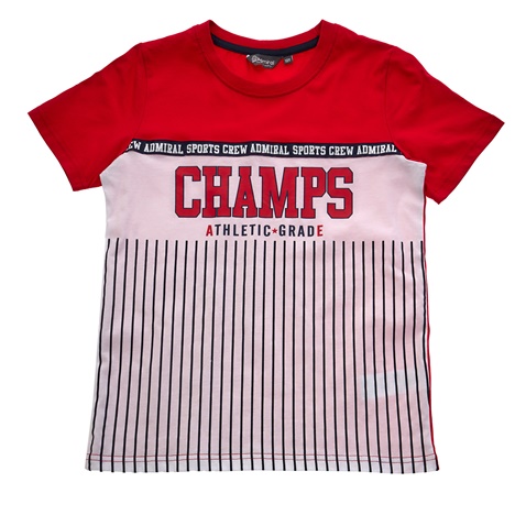 ADMIRAL-Παιδικό κοντομάνικο μπλουζάκι Admiral Riten κόκκινο